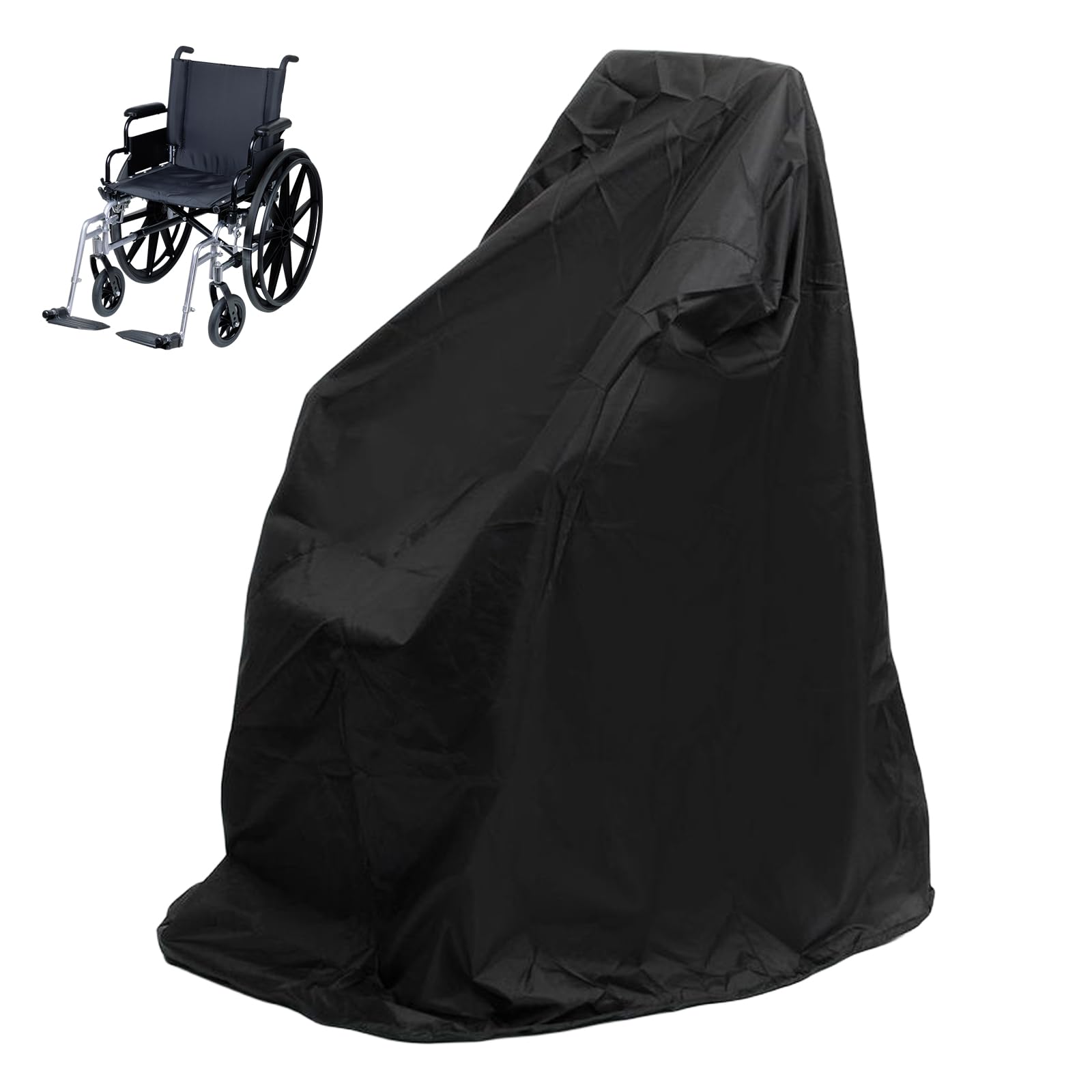 Copertura Impermeabile per Sedia a Rotelle, Tessuto Oxford Custodia Protettiva per Sedia a Rotelle, Wheelchair Protective Cover, Protezione da Pioggia, Polvere e Sporco, 115x75x130cm
