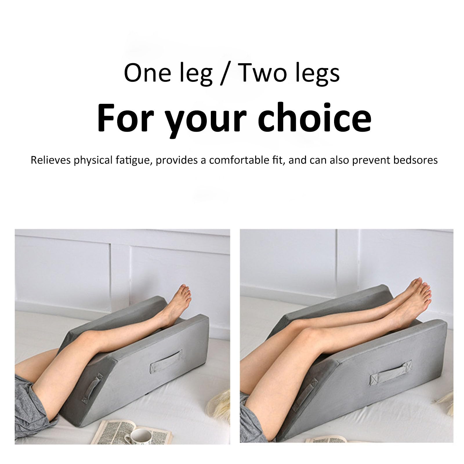 Almohada de alivio de presión para las piernas, diseño ergonómico de espuma viscoelástica para dormir cómodamente