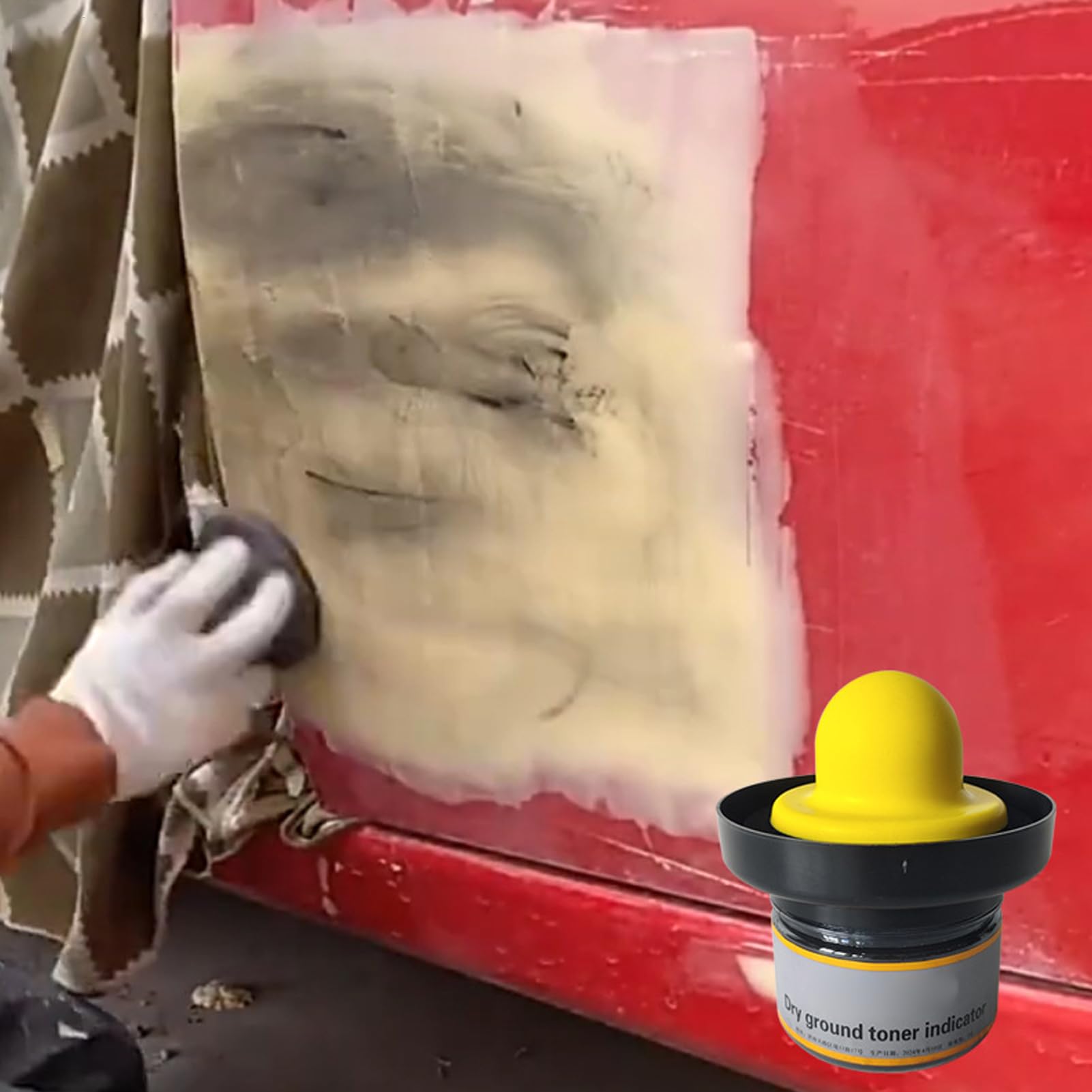Guide de peinture automobile – Localisateur de défauts de ponçage, outil de détection de poudre | Aide à la réparation d'apprêt pour surfaces de véhicules, localisateur de rayures pour identification