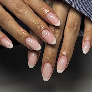 24 Stück Kurz Press On Nails, French Maniküre Soft Gel, Leichtes Weißes Falsche Nägel, Extra Kurze Klebenägel, Falsche Nagelspitzen, Nägel Zum Aufkleben