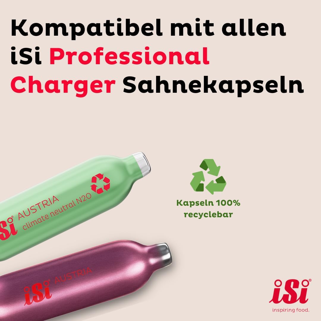 iSi Sahnespender 500ml Edelstahl – Profi Sahnesyphon für Schlagsahne & Espuma – Gourmet Whip inkl 3 Tüllen & Reinigungsbürste – Sahnesiphon Flasche + Magic Texturizer