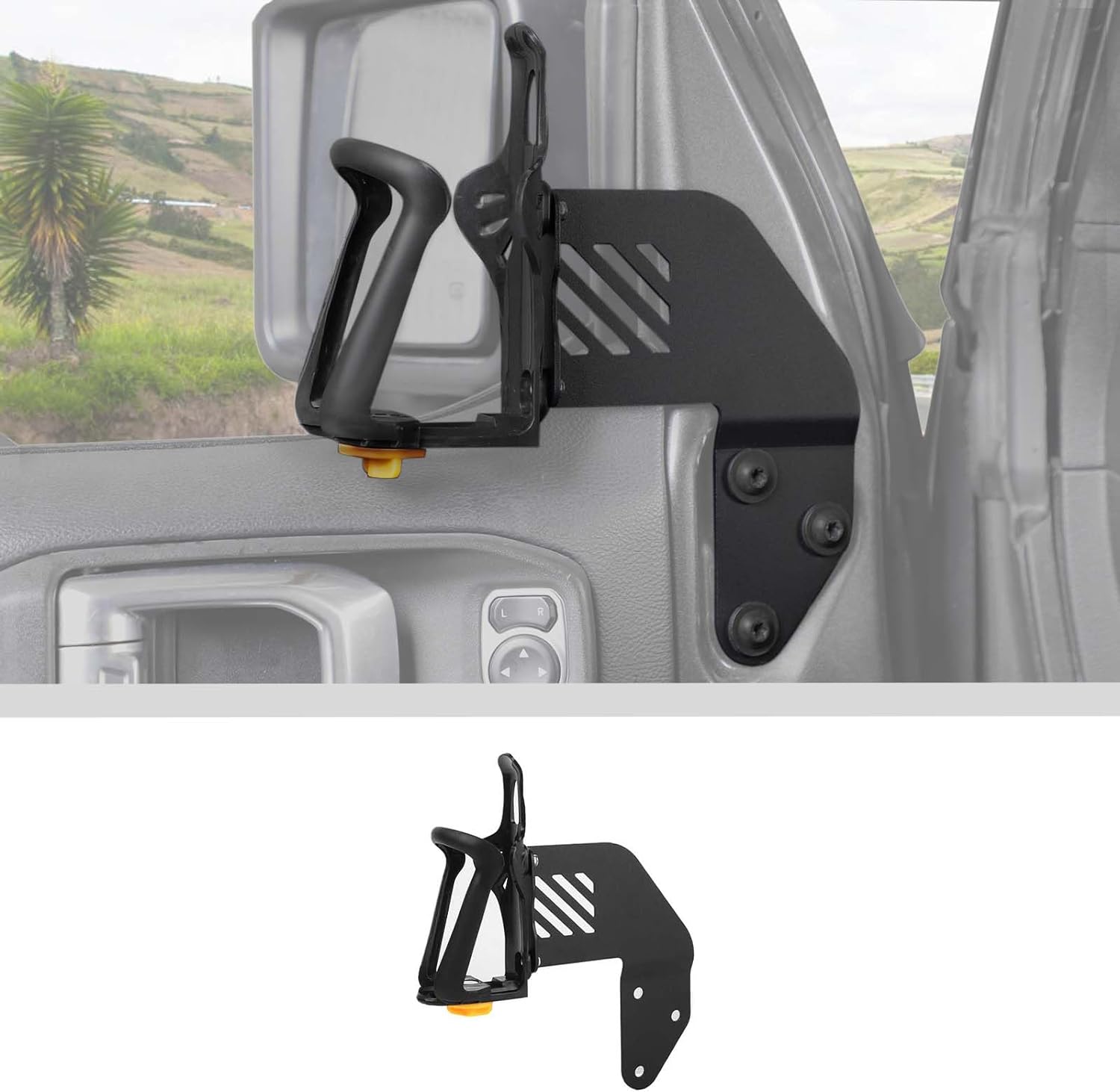 JWWY for Jeep JL Front Door Cup Holder Drink Holder on Driver's Left