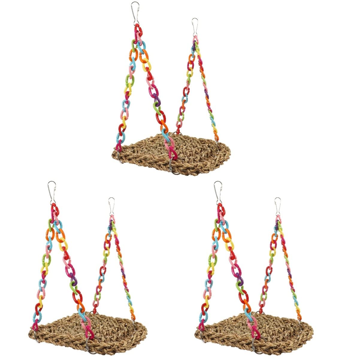 Mipcase 3stücke Vogelspielzeug Naturmaterialien Kletter Und Schaukelspielzeug Für Papageien Und Sittiche Für Käfige Klettern Und