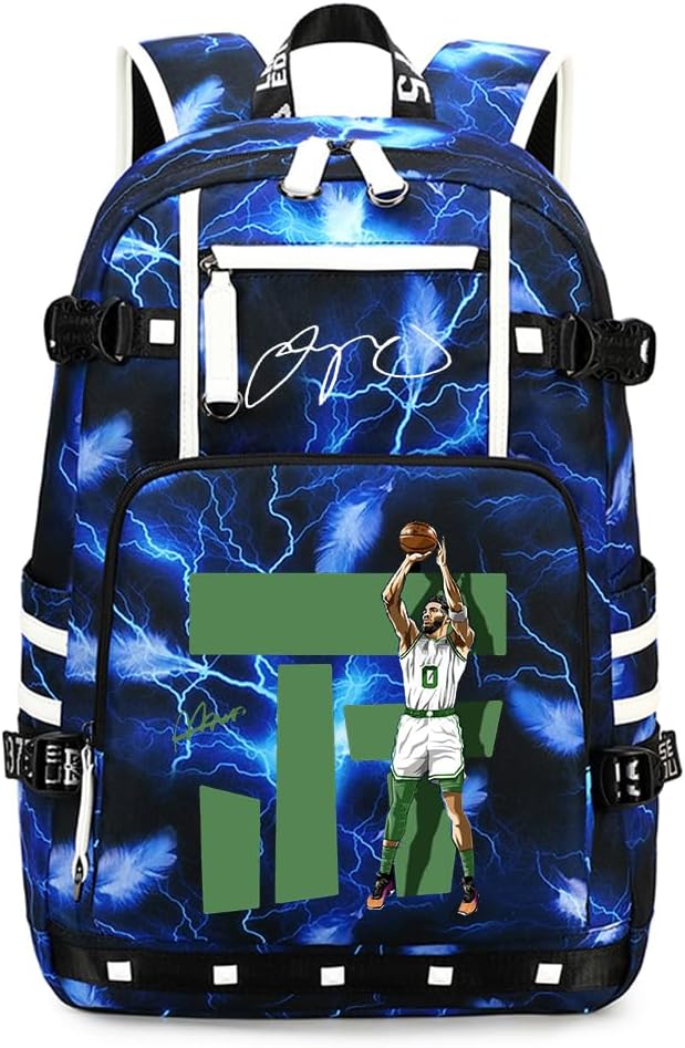 Basketball Player Tatu-m 0 Student Backpack Men's and Women's Laptop Backpack Ultralight Travel Backpack Schoolbag (Black1)