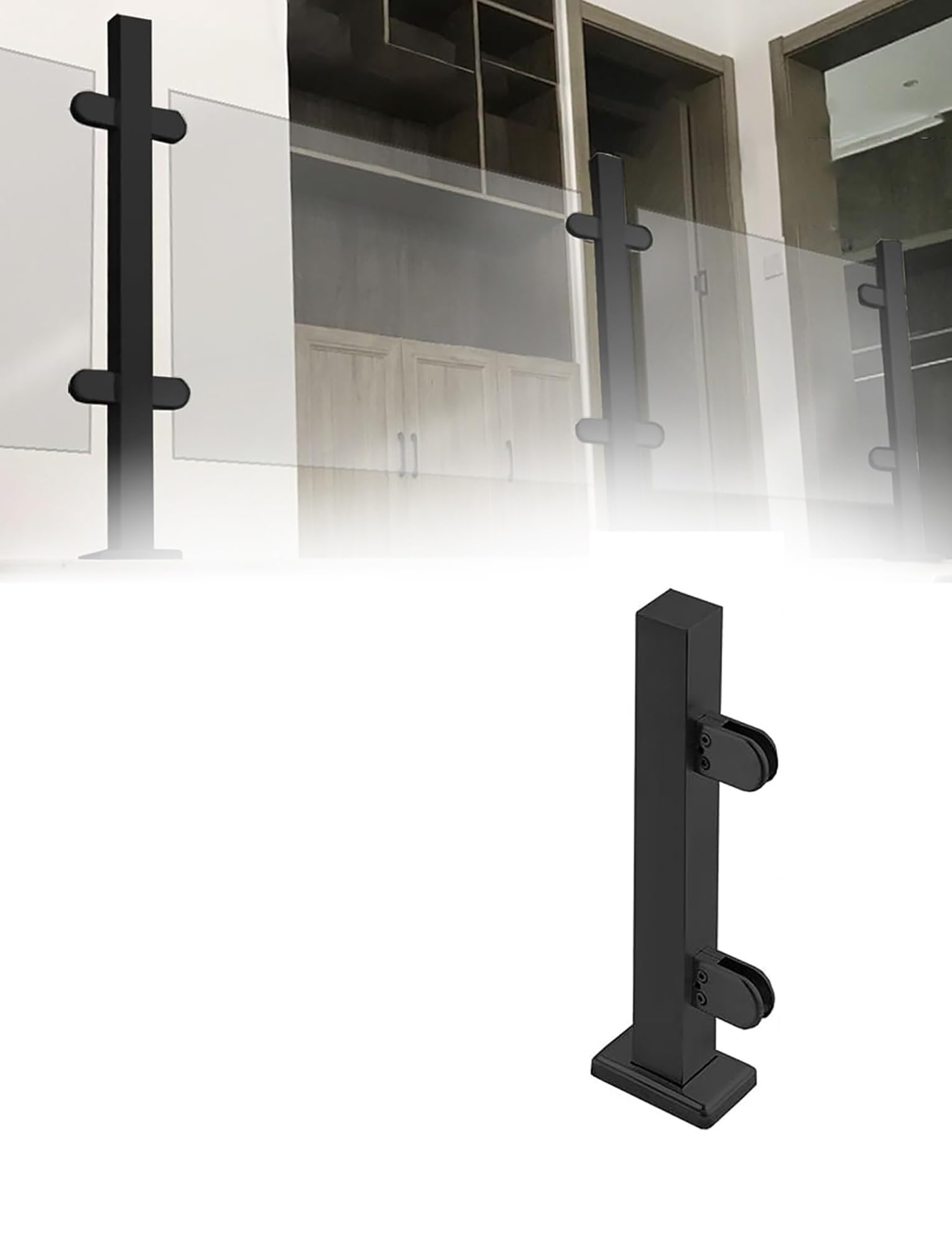 Abrazaderas de metal cuadradas resistentes para vallas de piscina y escaleras de plataforma
