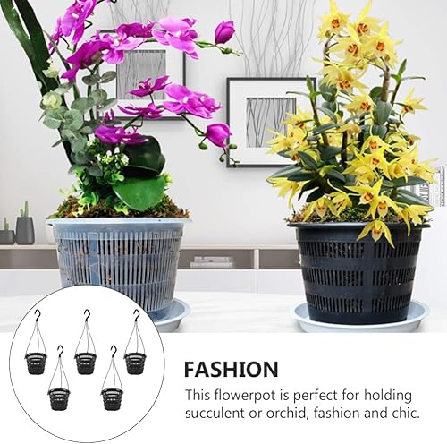 Miniatura 5 de 5 juegos de lavabo colgante montado en la pared flor orquídea plantación cadena cesta maceta titular cestas colgantes cesta al aire libre colgante