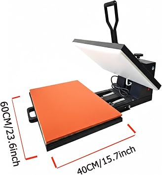 Heat Press Machine, 40x60CM Heat Press Machine for T-Shirt Dual Voltage High Pressure Sublimation Transfer Printing for Garments