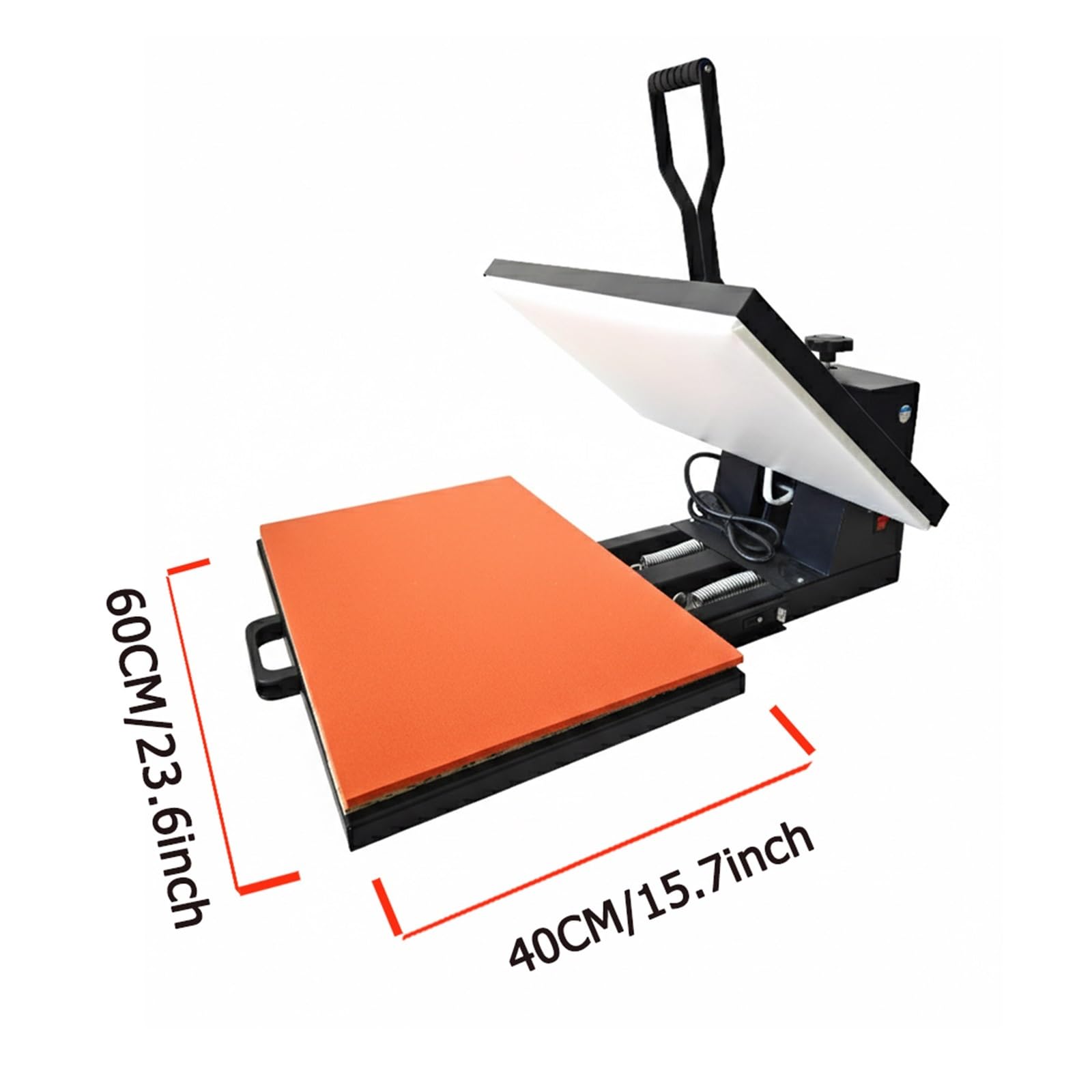Prensa de calor de 40 x 60 cm, transferencia de sublimación de alta presión de doble voltaje para prendas de camisetas