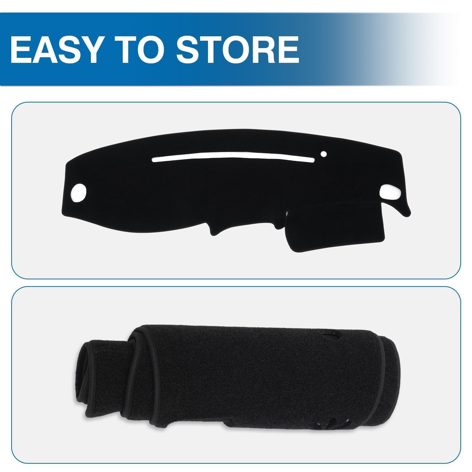 KUST Housse de Tableau de Bord de Voiture pour Ford Ranger 1995-2011/Ford Explorer 1995-2001/Mazda B2300 B2500 B3000 B4000 1995-2008/Mercury Mountaineer 1997-2001 - Noir