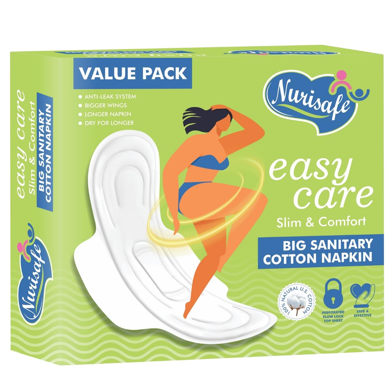 nurisafe Sanitary Pads for Women Comfort Jumbo XXXL Ultra Clean Soft Thin Dry Cottony Sanitary Napkin Pad With Wing For Women Girl (XXXL, 40) (B0D9LTSN9C) Amazon Price History, Amazon Price Tracker
