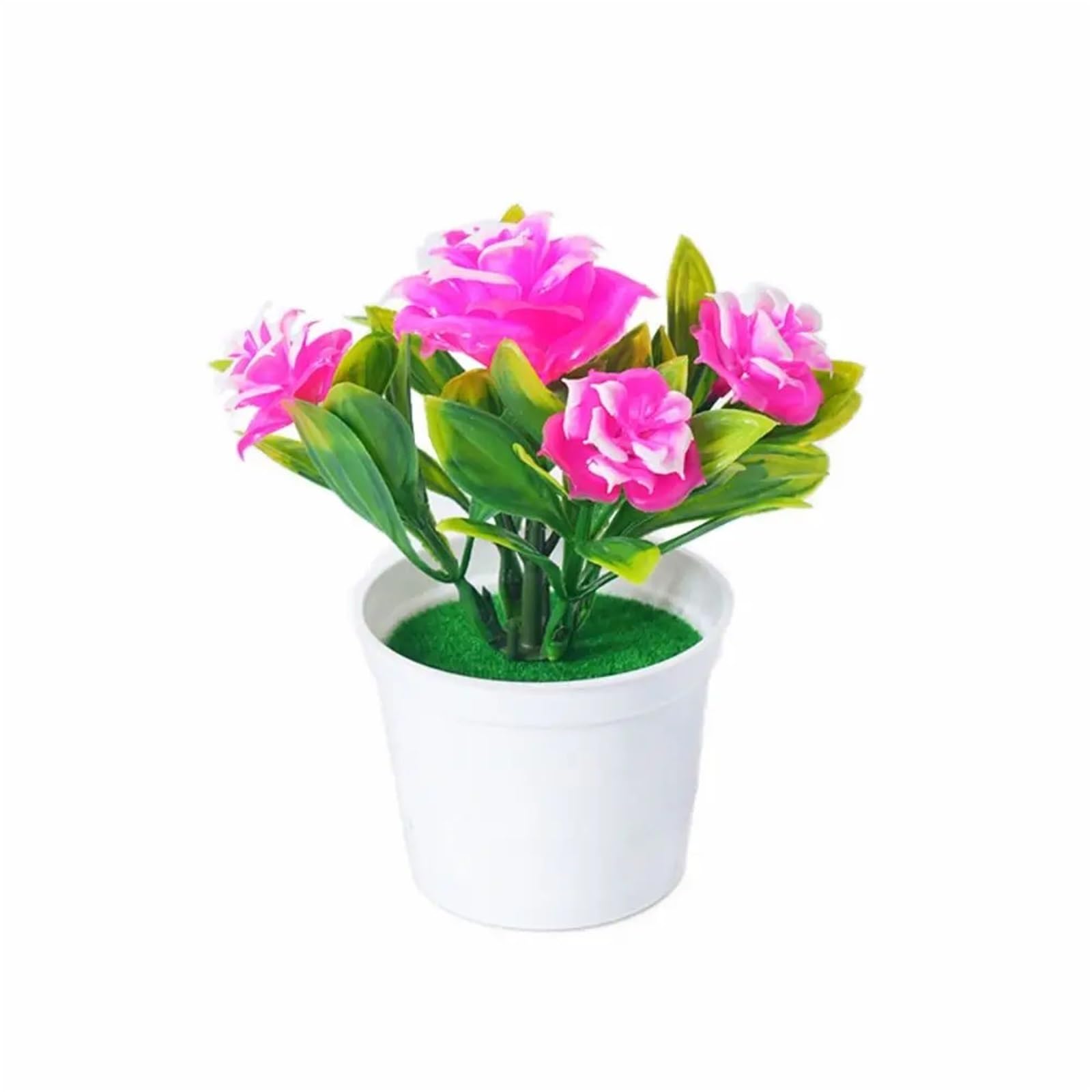 HUWOYG 3PCS Multicolor Artificial Rose Bonsai Gift Faux Craft Lifelike Pot Plants Desktop Ornament Home Decoration Simulation Flowers Potted For Home