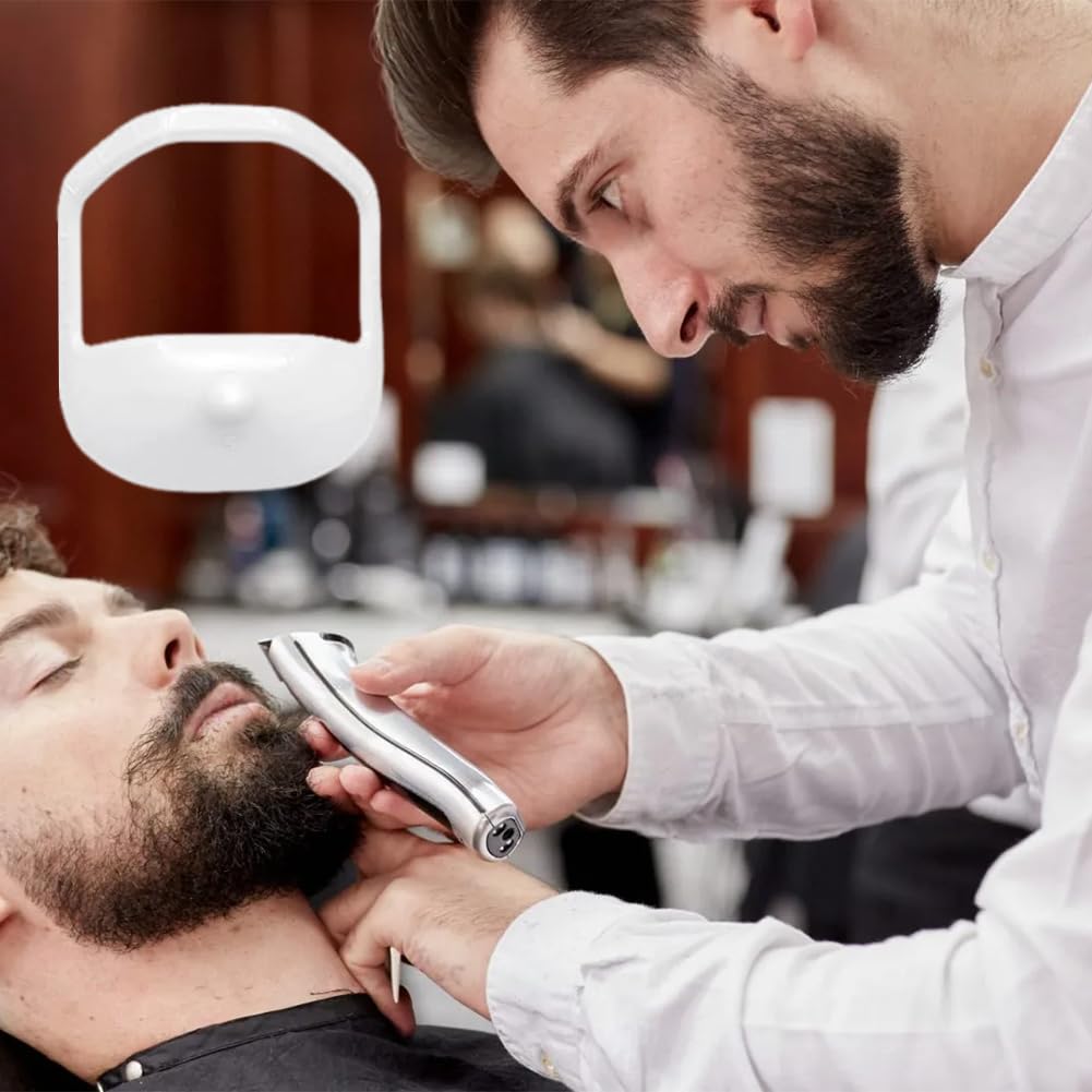 Modelli per Styling Barba,Modello per Rasatura pizzetto Modelli,Strumento per modellare e acconciare la barba,Modello Shaper Barba per Accessori Barba Modello per lo Styling Della Barba,5 Pezzi,Bianco