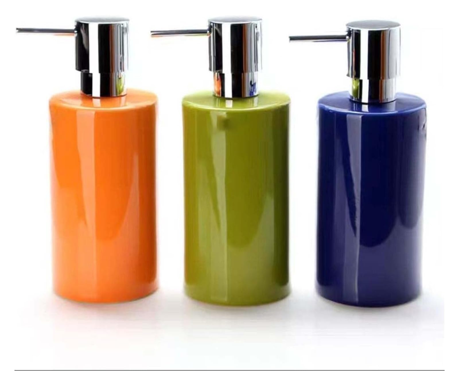 Dispensador de jabón cerámico para encimera de baño, Recargable, para loción, champú, Gel de Ducha y desinfectante de Manos (Rojo).