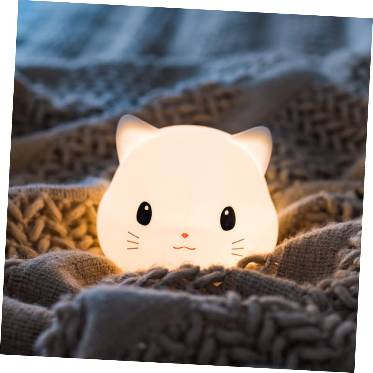 Homoyoyo 1pezzi Lampada Notturna Usb Forma Di Gatto Controllo Delle Carezze Luce Da Notte Decorativa Per Scrivania e Stanza