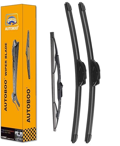 AUTOBOO 19"+19" Windshield Wipers with 14" Rear Wiper Blade Replacement