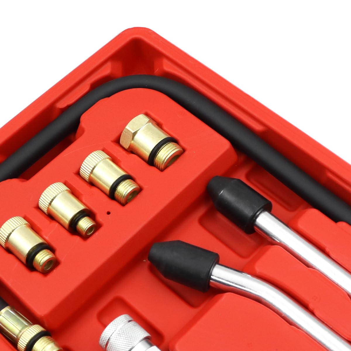 Sarini Set per Tester manometro Olio,Set di Strumenti diagnostici per Cilindro Motore con Adattatore per attacchi rapidi per ATV,Auto,Camion