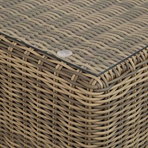 TecTake 800694 Doppia Chaise-Longue Deluxe Rattan