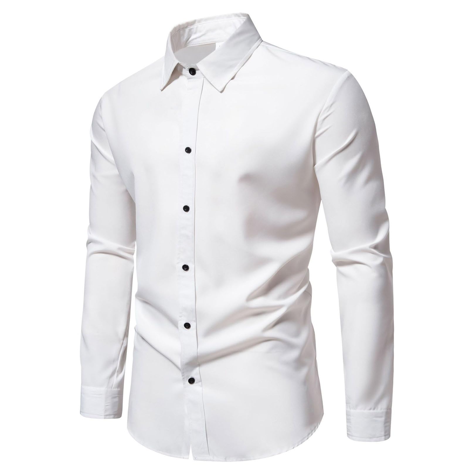 Mens Shirts Casual Button Down Long Sleeve Shirts for Men Cotton Linen Work Shirts Business Dress Shirts Relaxed
