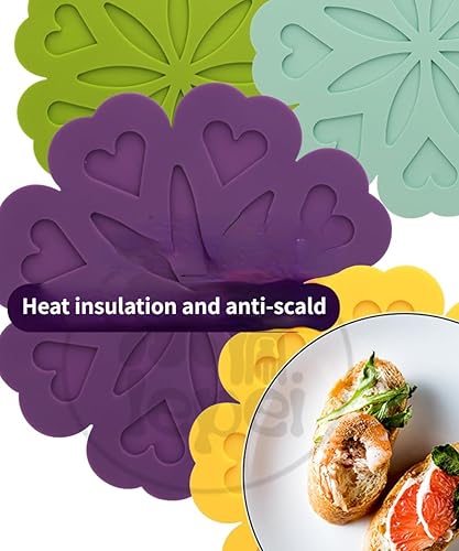 Miniatura 3 de 4 alfombrillas de silicona para ollas de silicona para ollas y sartenes calientes. Tapetes resistentes al calor para mesas, manteles individuales,