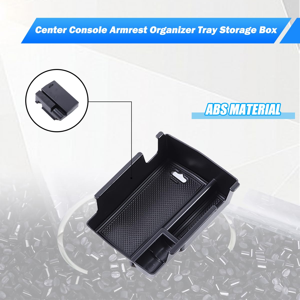 SHAOHAO Organizer Bracciolo Per Alfa Romeo Tonale 2022-2025 – Vassoio Portaoggetti In ABS, Nero - 3