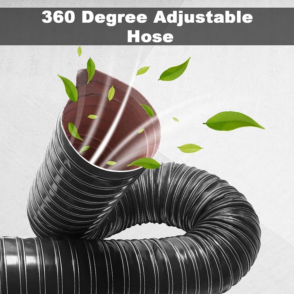 Tubo flessibile ad alta temperatura per sfiato asciugatrice e aria automobilistica, 2 m (6,56 piedi) 51 mm (2 pollici), tubo nero diverse dimensioni: 25-305 mm opzioni