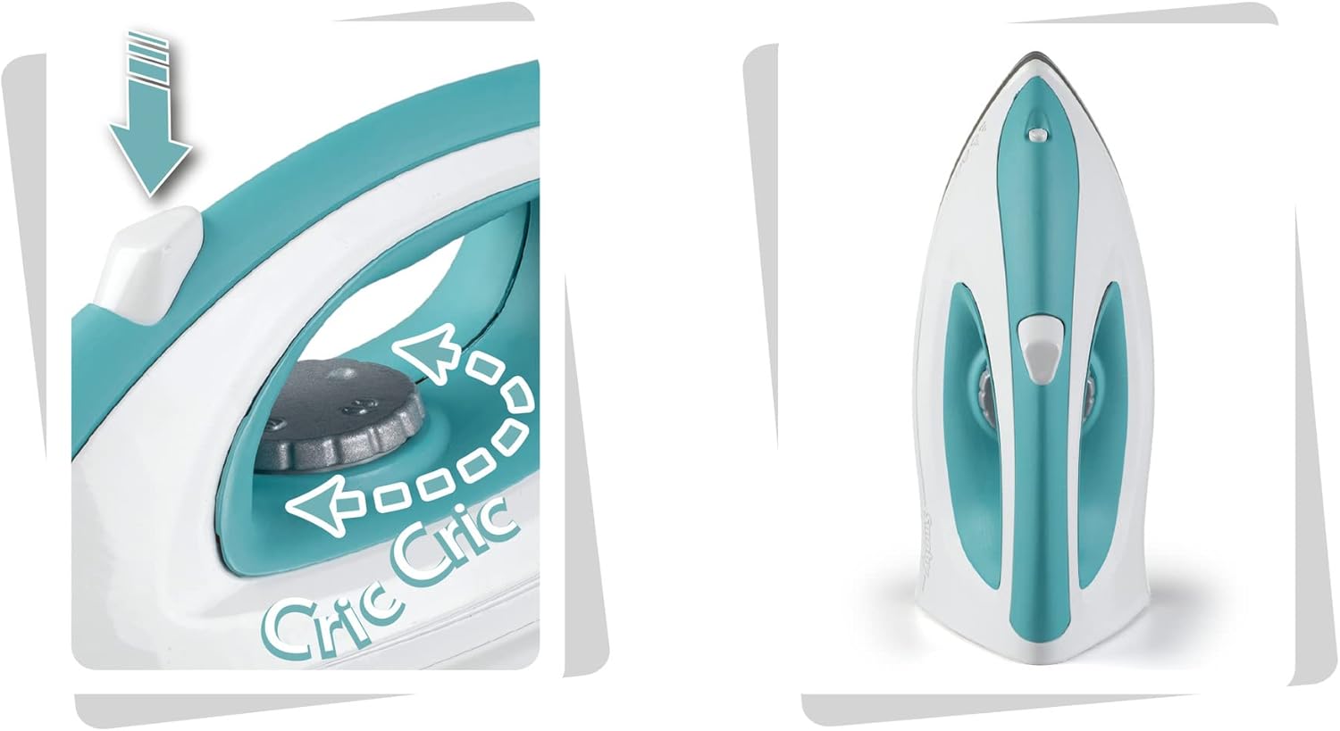 Smoby 7600330122 - Iron - Realistic Iron from Smoby with Turn Button, (LxWxH): 17.7x7.3x9 cm, From 3 Years