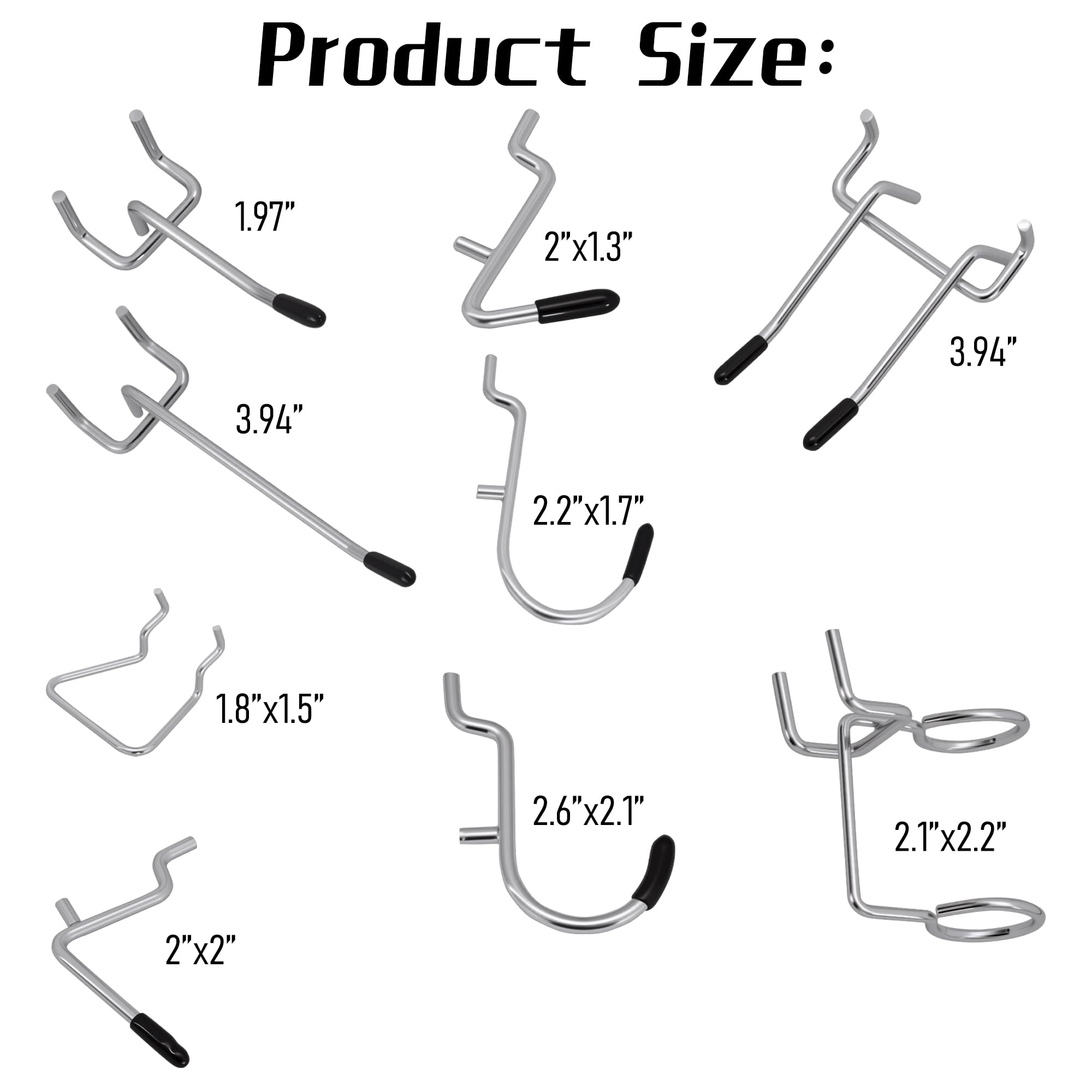 50 Pegboard Hooks - Organize Your Garage & Workshop -7