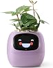 PLANTSIO Smart Pet Planter with Robot Guidance, Emoji-Accompanied Plant Care, Lovely Plant Companion with Rich Gesture Interaction, Neat Desk Setup Gift Purple