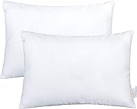 NTBAY 2 Pack 13x18 Toddler Pillows - Soft Cotton Down Alternative, Machine Washable for Crib, Daycare, Travel & Cot