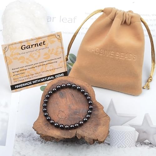 Vista 218 de MASSIVE BEADS Pulsera elástica de yoga hecha a mano con piedra natural, cristal curativo, energía, regalos para adultos unisex de 0.157 in, 0.236