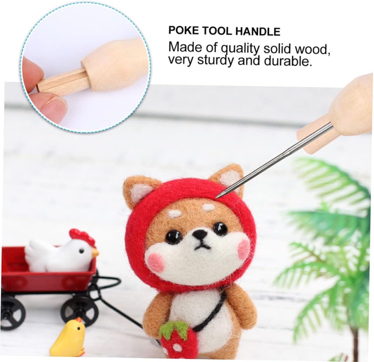 ADOCARN 40pcs Felting Handles for Crafting Easy to Use Punch Needle Grips Versatile and Portable Needle Tool for Beginners and Professionals