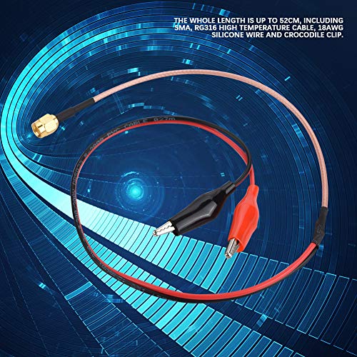 Image of 20.5in SMA Test Leads, Red Black Coaxial Cable Tester Leads, Internal Thread Coaxial Tester Cable for SMA Connectors