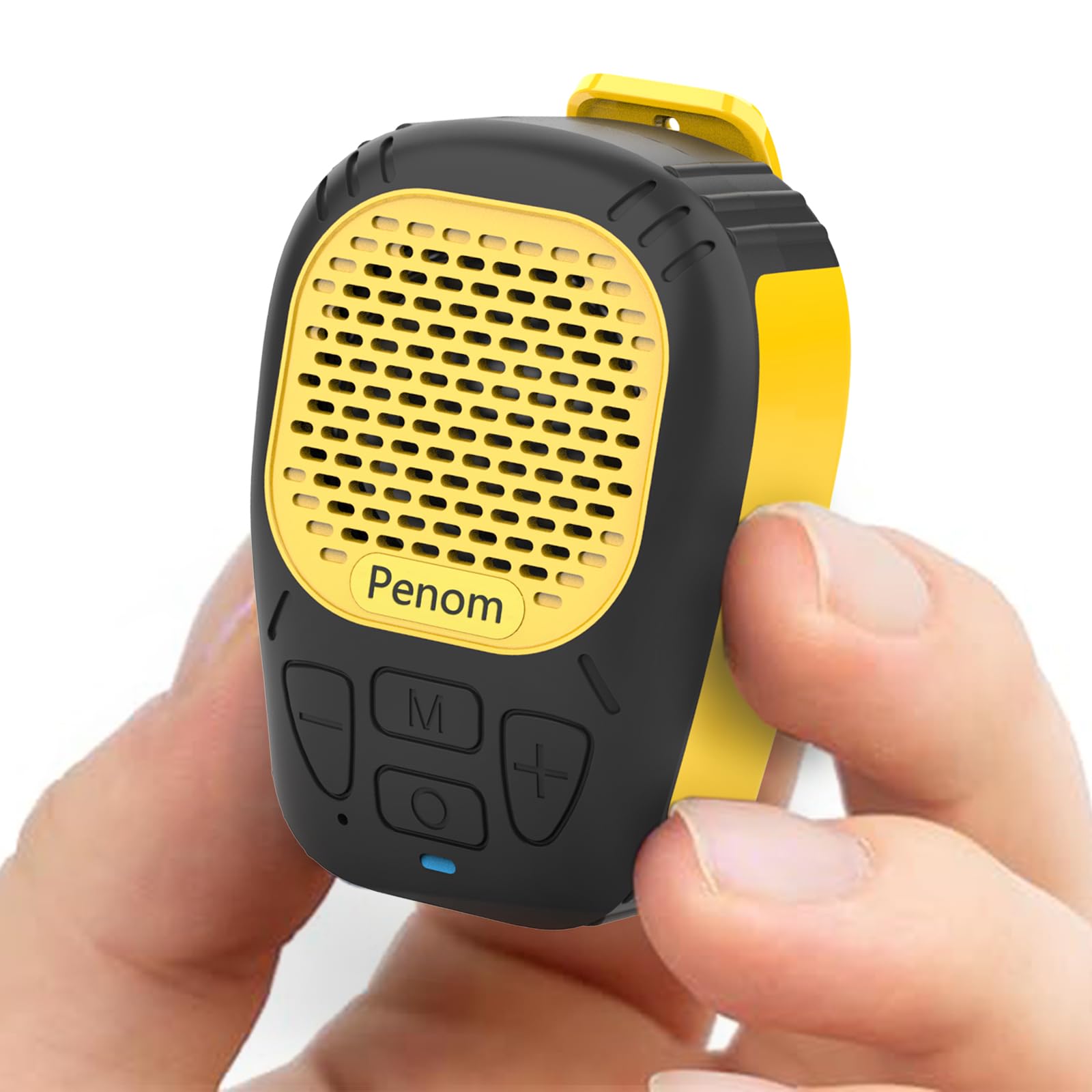 Altavoz Bluetooth portátil, con clip, inalámbrico, resistente al agua, portátil, micrófono integrado para manos libres/llamadas, apto para uso en interiores y exteriores (versión actualizada amarilla)