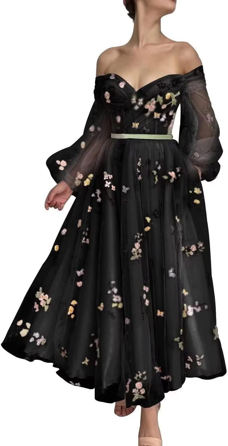 Puffy Sleeve Fairy Prom Dresses 2025 Flower Jamaica | Ubuy