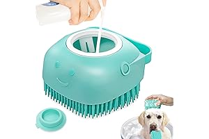 Pet Dog Bath Brush | Gentle Soap Dispenser | Massaging Bath Grooming Soft Silicone