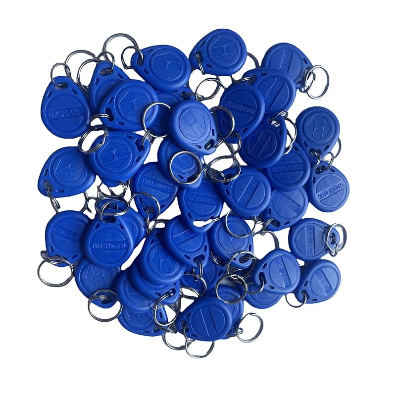 Porte-clés RFID 125 kHz TK4100 bleu pour contrôle d'accès de porte x100