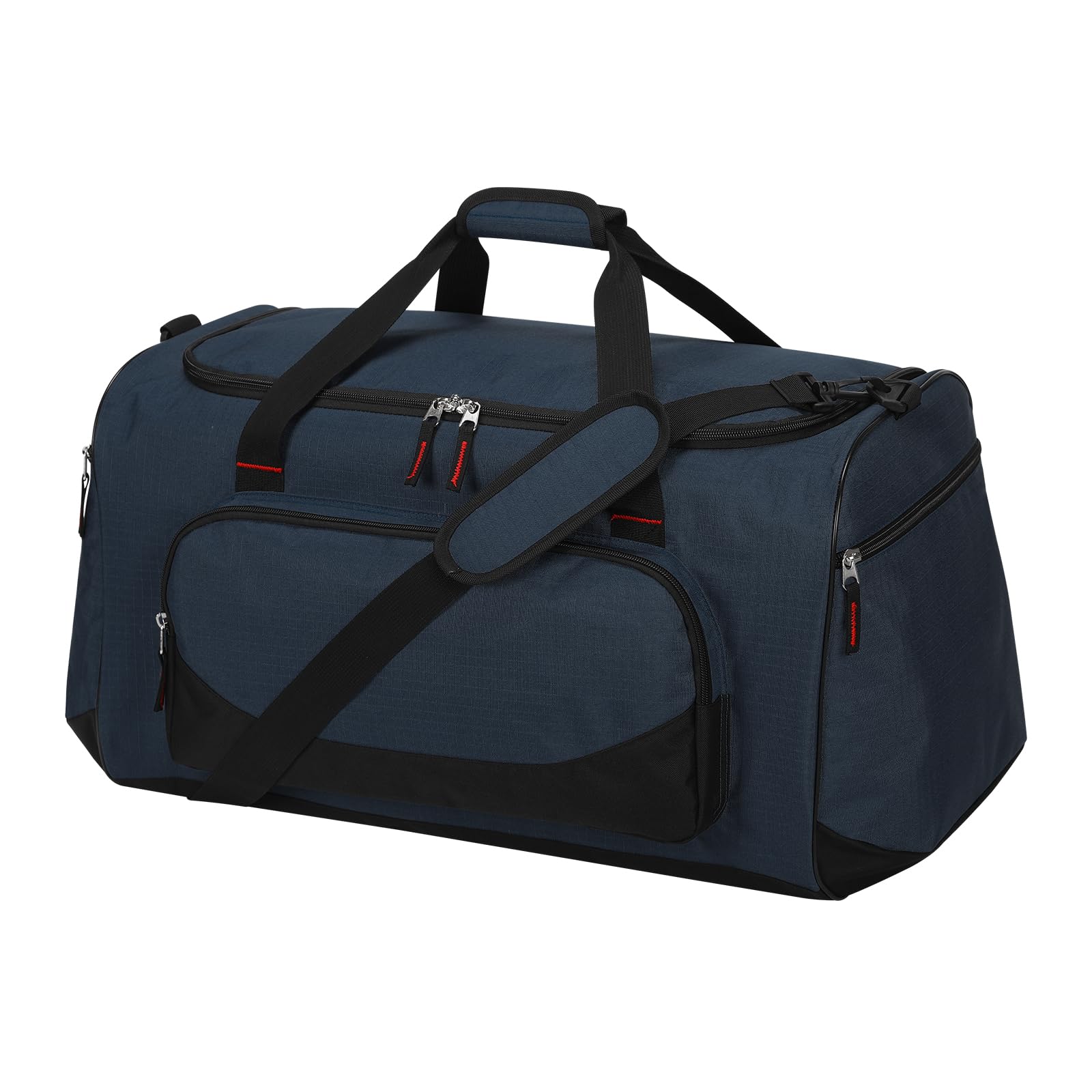 LONALIA 65L Travel Duffle Bag for Men - 24 inch Large Sports Holdall Bag for Overnight Football Weekend (Navy Blue)