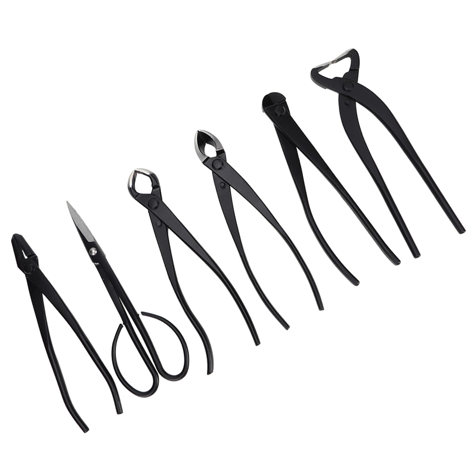 Juego de Herramientas para bonsái, Kit de Recorte de jardín de 6 Piezas de Grado Profesional con Bolsa de Almacenamiento para entusiastas y jardineros del bonsái, aleación de