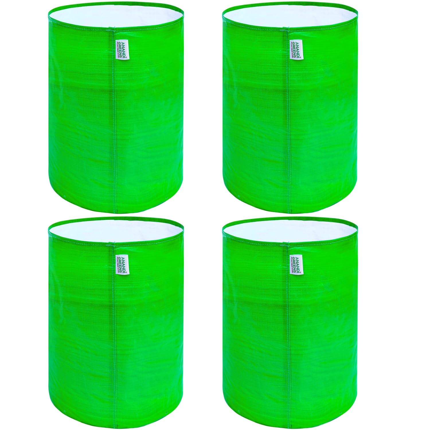 ANANDI GREEN'S HDPE UV Protected 260 GSM Green Colour Plants Grow Bag for Terrace and Balcony Gardening 12x12 inch ( Pack of 5 )