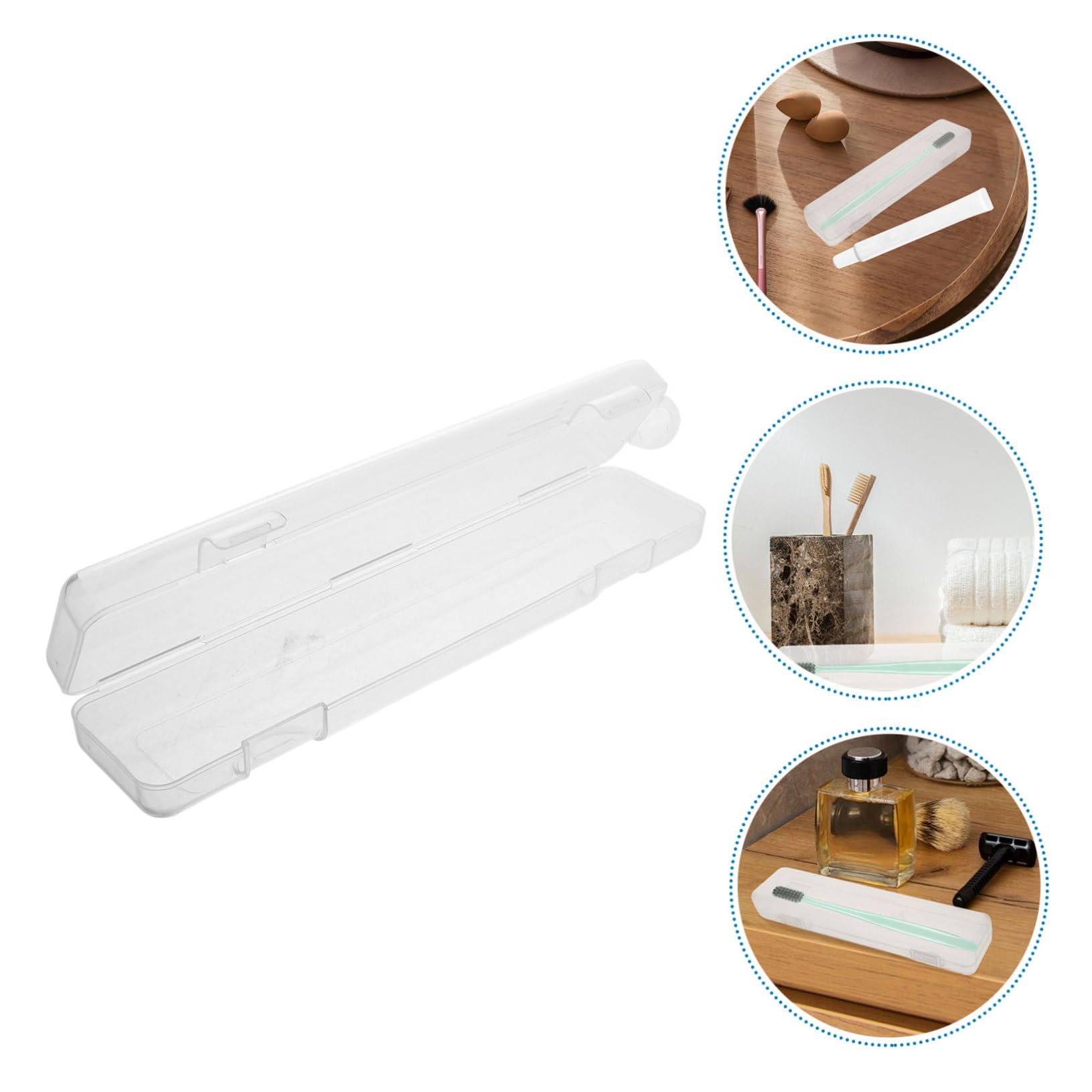 FOMIYES 10pezzi Astuccio Per Spazzolino Da Denti in Trasparente Scatola Da Viaggio Per Spazzolino Da Denti Con Coperchio Sigillato Custodia Protettiva Portatile Per Riporre Gli Oggetti Por