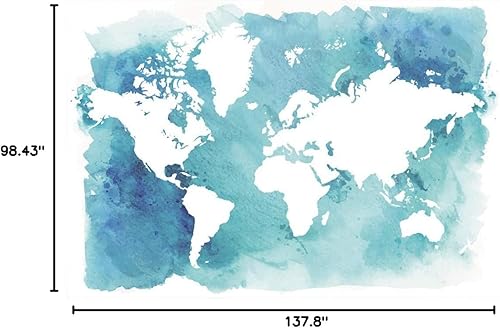 Vista 12 de Baocicco Telón de fondo de mapa marino de 10 x 6.5 pies, fondo de pantalla de mapa del mundo, fondo de pantalla, decoración de fiesta de cumpleaños