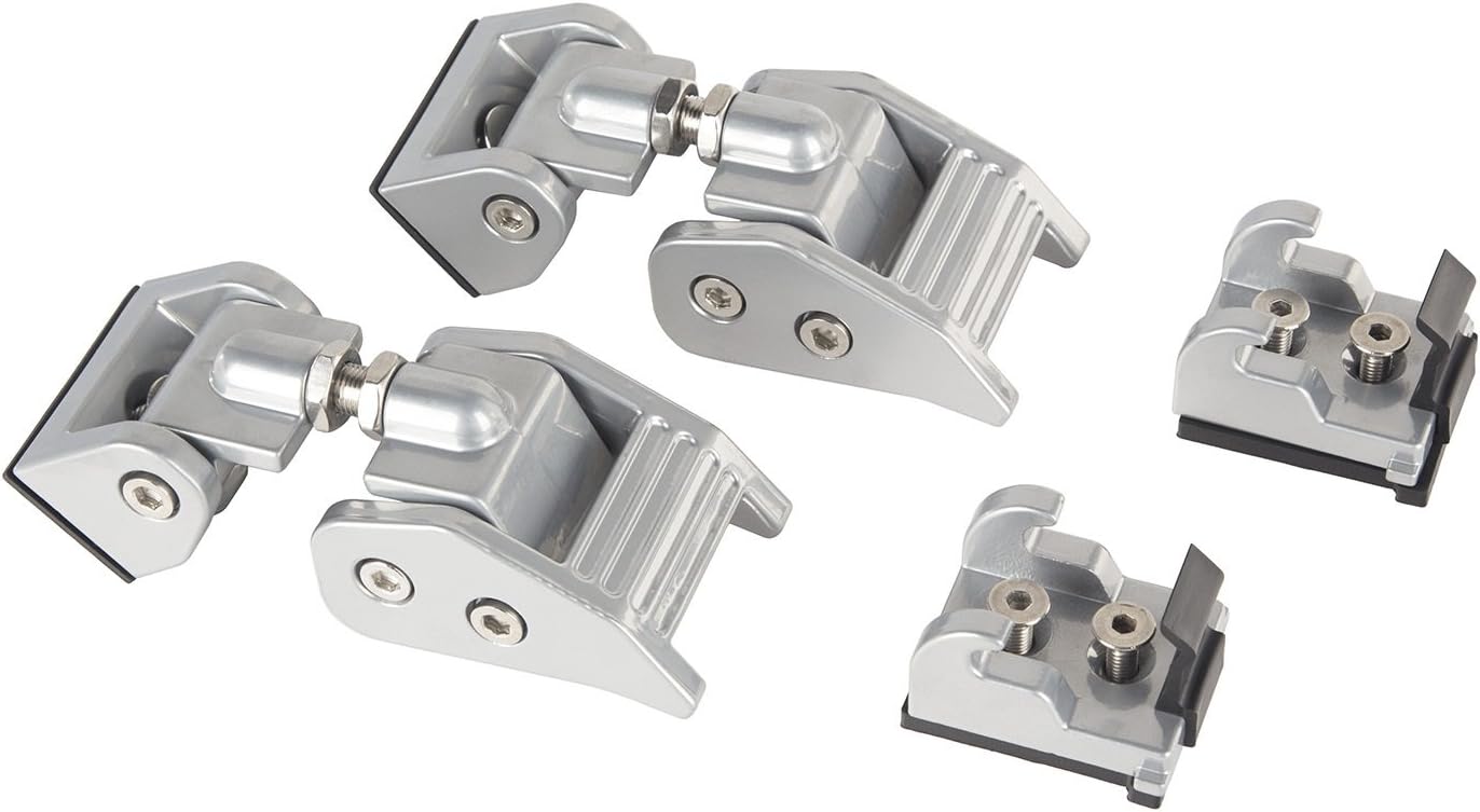 Rugged Ridge Hood Catch Kit for Jeep Wrangler JK - 11116.07 - Fits 2007–2018 Jeep Wrangler JK - Heavy-Duty Design & Direct Fit Exterior Accessory - Non-Locking - Silver