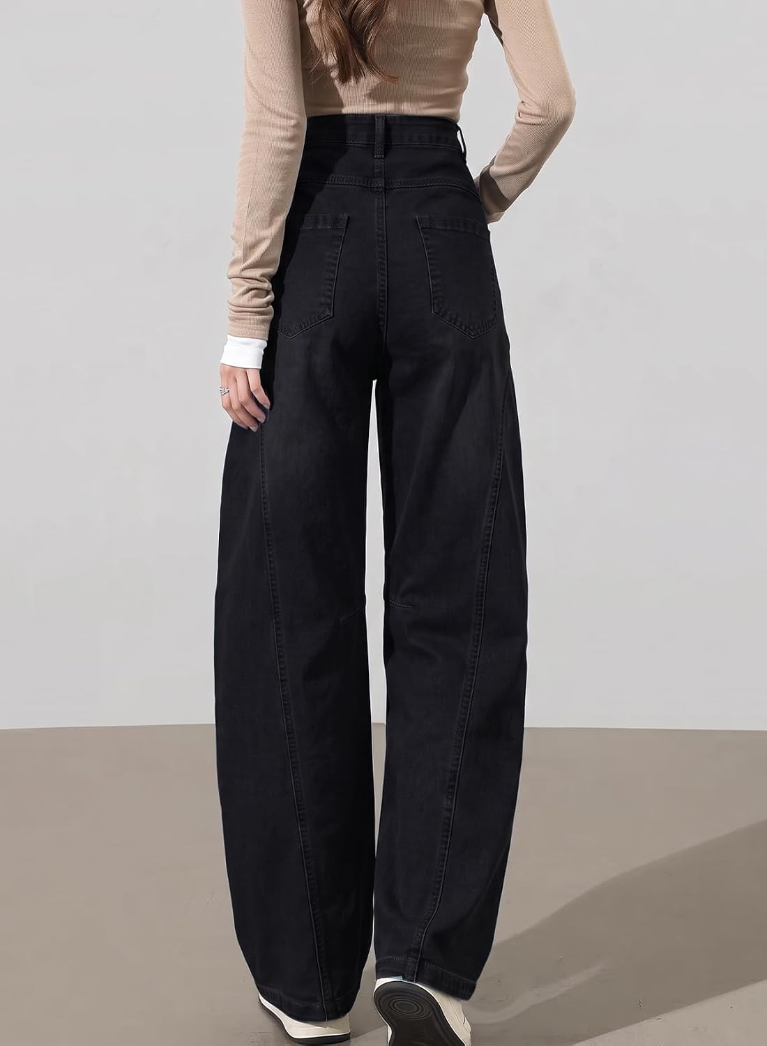 BLENCOT Maternity Jeans Over The Belly Wide Leg Pregnancy Denim Pants