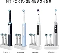Vista 2 de Soporte para cepillos de dientes, base de soporte de repuesto compatible con cepillo de dientes eléctrico Oral B y 2 cabezales de cepillo