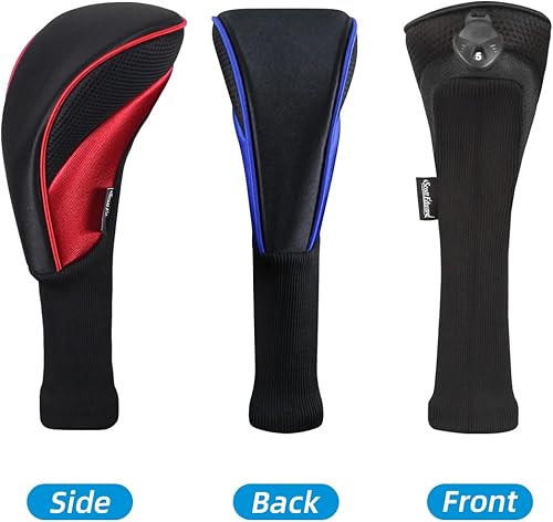 Miniatura 3 de Scott Edward Fundas para cabezas de palos de golf para híbridos de Fairway Woods, 3 piezas de cuello largo de malla para palos de golf con etiquetas