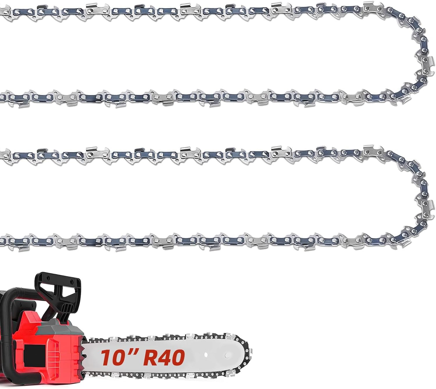 10 Inch Chainsaw Chain R40 .043'' Gauge 3/8" LP Pitch 40