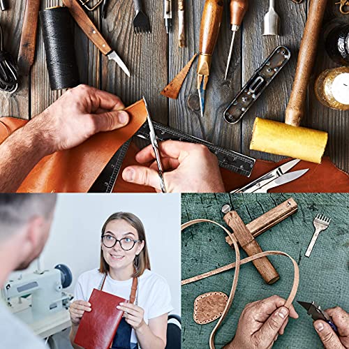 Tofl Genuine Top-Grain Leather Strap | 72 Inches Long | 1/2 Inch Wide | 1/8 Inch Thick (7-8 Oz) | 1 Leather Strip For Diy Arts & Craft Projects, Clothing, Jewelry, Wrapping | Blue #TOP5