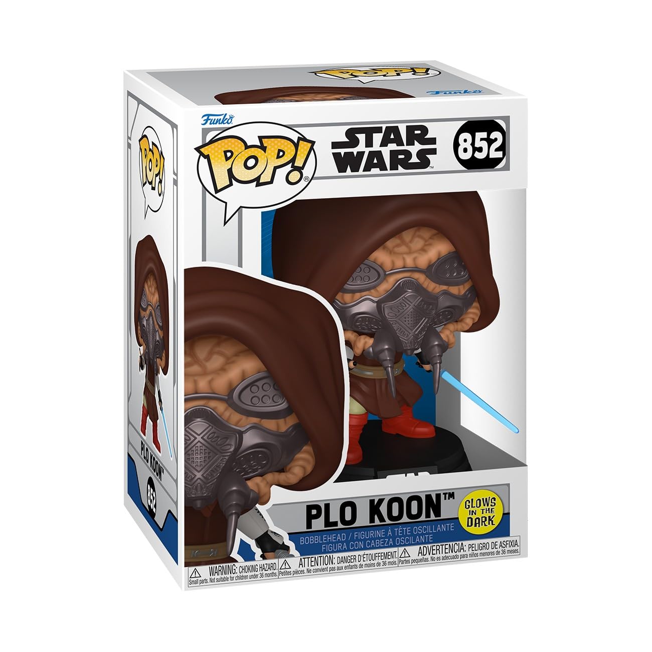 Funko POP! Star Wars: Clone Wars - Plo Koon - Glow in the Dark - Collectable Vinyl Figure - Gift Idea - Official Merchandise - Toys For Kids & Adults - Model Figure for Collectors and Display