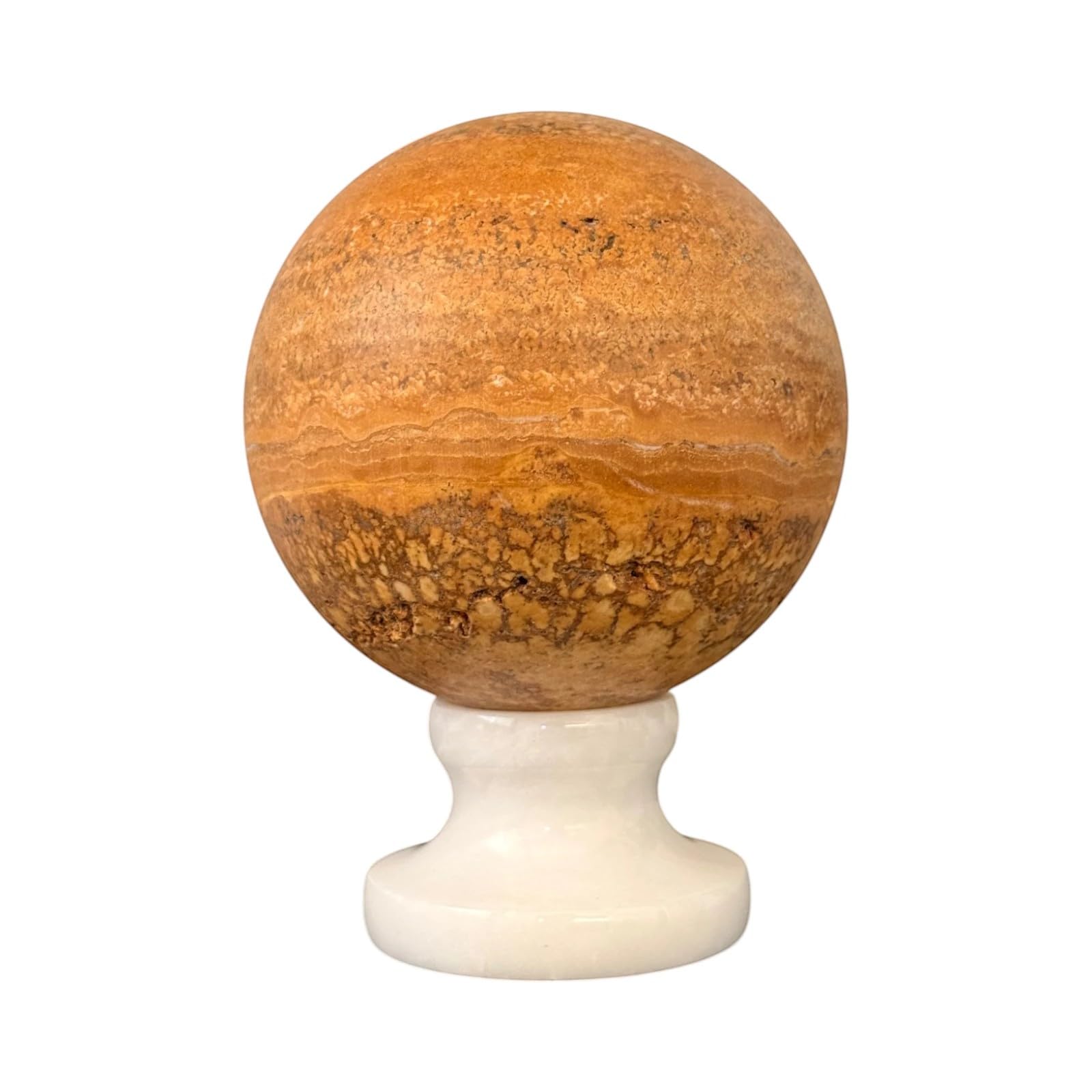 Sculpture en travertin rouge naturel marbre et art design 10 cm