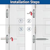 Vista 7 de 2 cierrapuertas automático de seguridad, bisagra de puerta de cierre ajustable para convertir puertas con bisagras en cierre automático, Gris